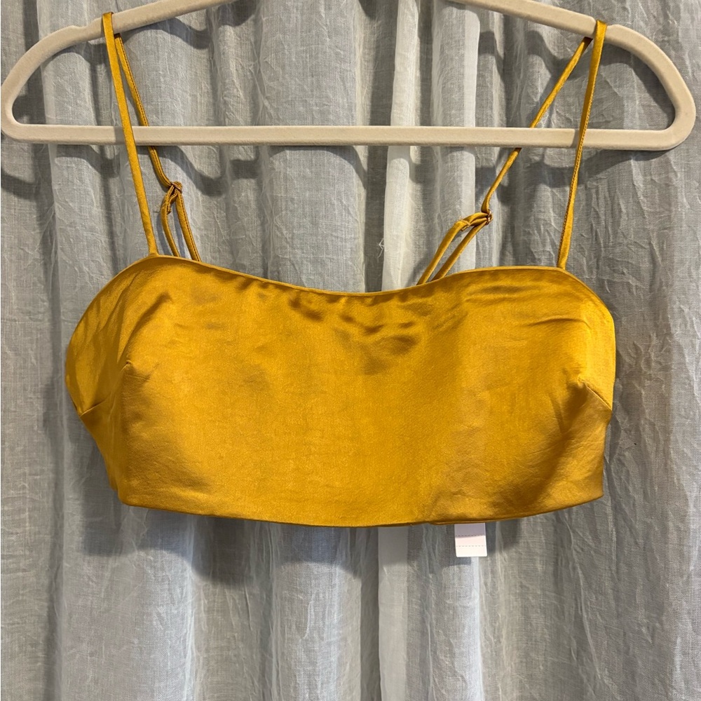 NWT Victoria's Secret Golden Yellow Bandeau Bralette Top Size XS (TOP ONLY) - Picture 5 of 9